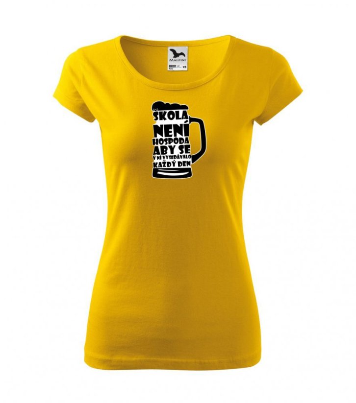 Dámské tričko - Hospoda - Barva: Žlutá