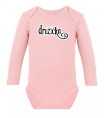 Svatební dětské body s dlouhým rukávem - SILUETA - Družička