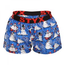 Dámské trenky Styx art sportovní guma Vánoce sněhuláci (T1751)
