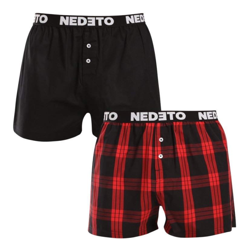 2PACK pánské trenky Nedeto vícebarevné (2NTC005) - Velikost: 3XL