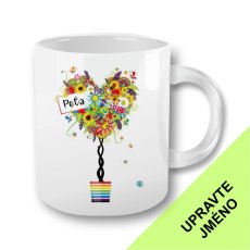 hrnky pro zamilované - srdíčková kytka - povidlo