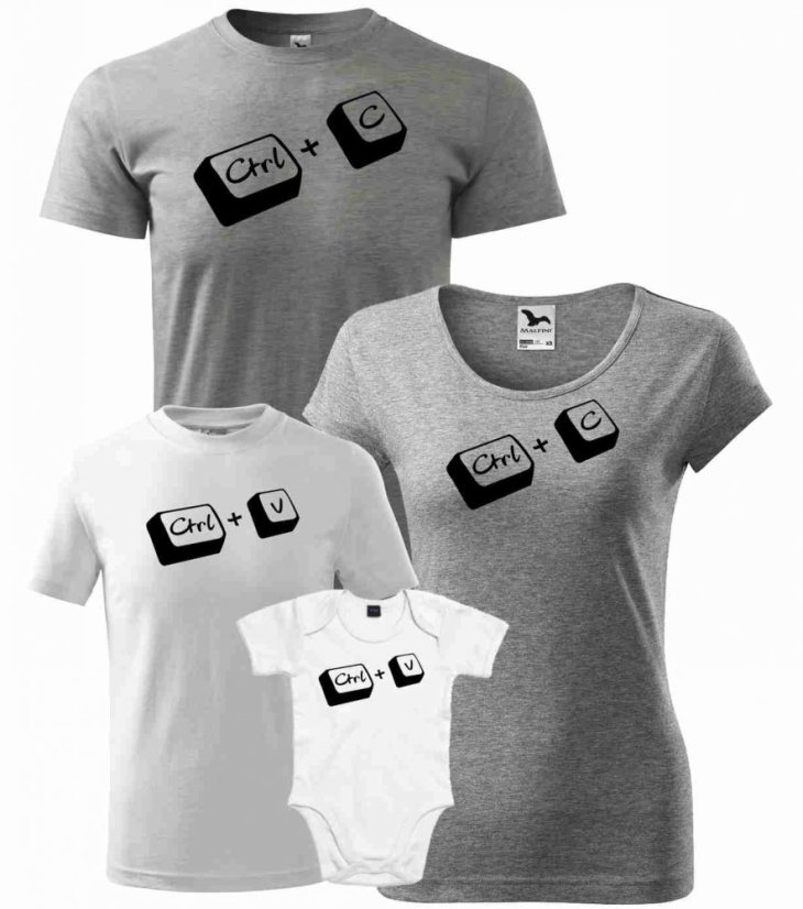 Rodinný set - Trička a Body - CTRL C Rodinný set - Trička a Body - CTRL C