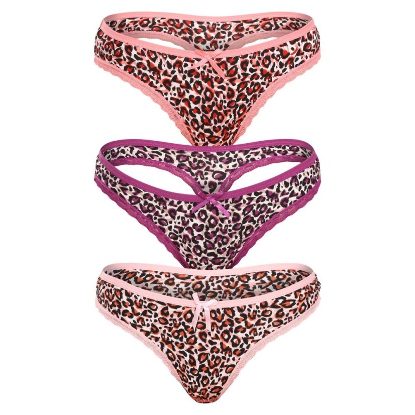 3PACK dámská tanga Fine woman vícebarevná (808-B) - Velikost: XL