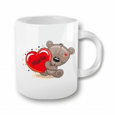 Hrnček pre zamilovaných - Medvedík so srdiečkom