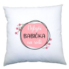 Polštářek - Kytky - Nejlepší babička na světě
