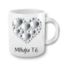 hrnky pro zamilované - srdíčka - miluji tě - povidlo