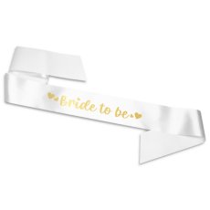 Svatební šerpa - Bride to be - srdíčka