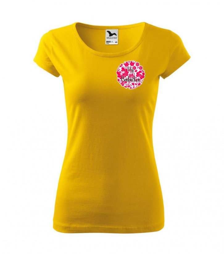 Dámské tričko - Nej babička - Barva: Žlutá