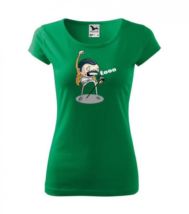 Dámské tričko - Eooo - Barva: Středně zelená