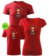 Vianočný rodinný set - 4x Tričko - Sob - Naše prvé Vianoce
