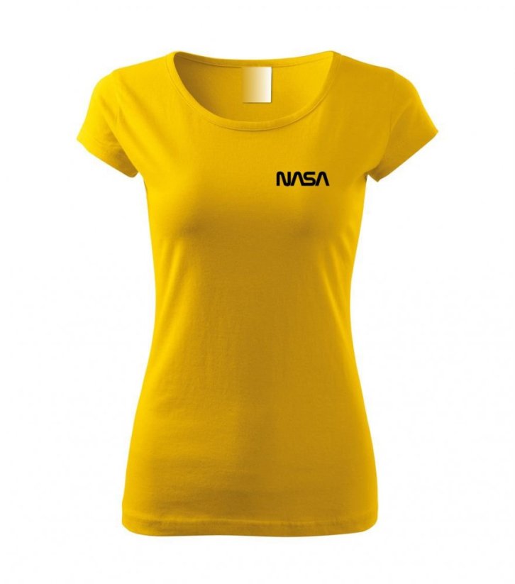 Dámské tričko - NASA - Black and White - Barva: Žlutá