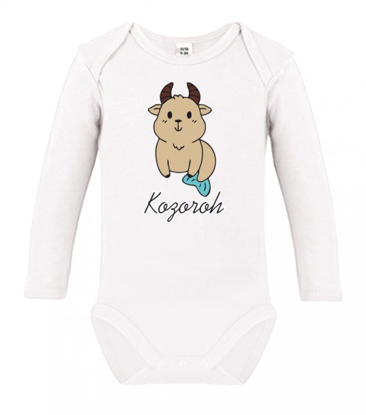 Dětské body s dlouhým rukávem - Kozoroh - 22.12. - 20.1.