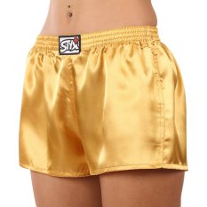 Dámské trenky Styx klasická guma saténové zlaté (L685)