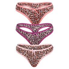 3PACK dámská tanga Fine woman vícebarevná (808-B)