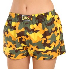 Dámské trenky Styx art klasická guma maskáč žlutý (K1559)
