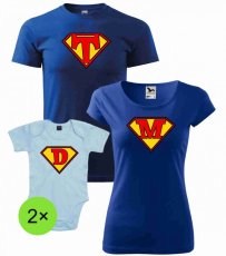 Rodinný set - Tričká a 2x Body - Super rodina