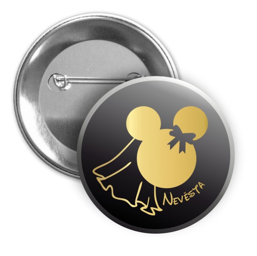 Svatební placka - MOUSE 2 - Nevěsta Svatební placka - MOUSE 2 - Nevěsta