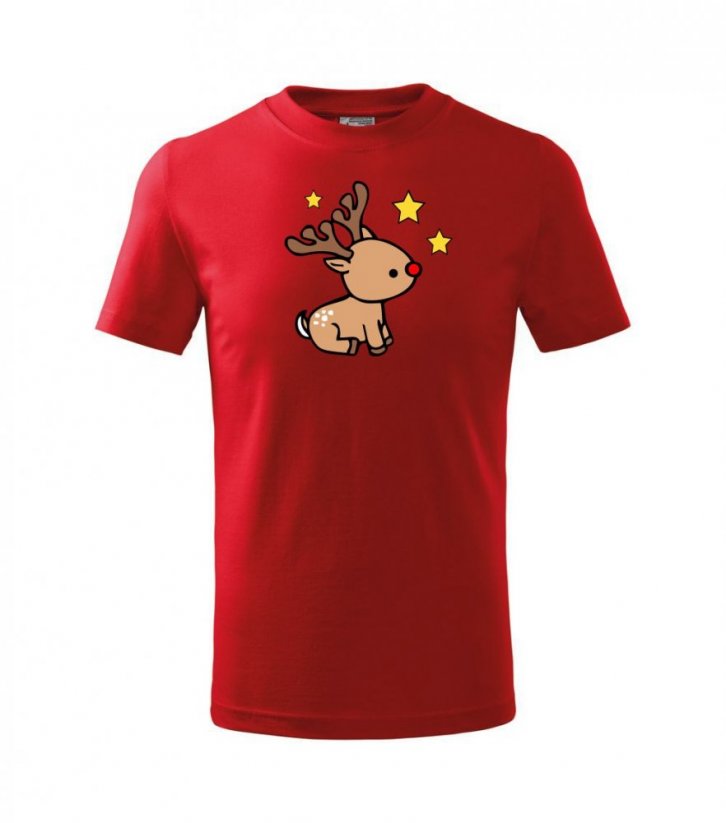 tričko s vánočním motivem - vánoční sob - hvězda - Povidlo 