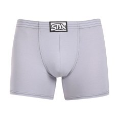 Pánské boxerky Styx long klasická guma světle šedé (F1067)