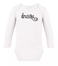 Svadobné detské body s dlhým rukávom - SILUETA - Družička
