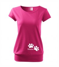 Tehotenské tričko - Labky s menom