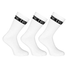3PACK ponožky Pietro Filipi sportovní vysoké bílé (3POB1)