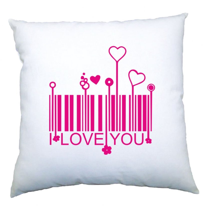 Vankúšik pre zamilovaných - Kód I love you - Farba: Purpurová