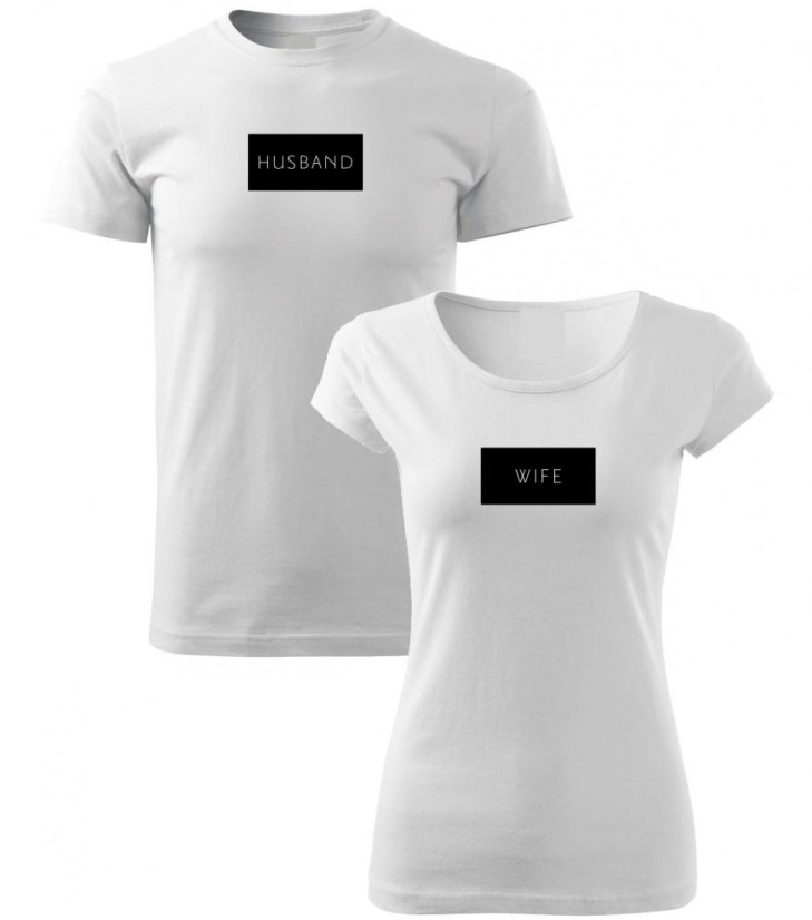 Párová trička - Husband and wife - Černá