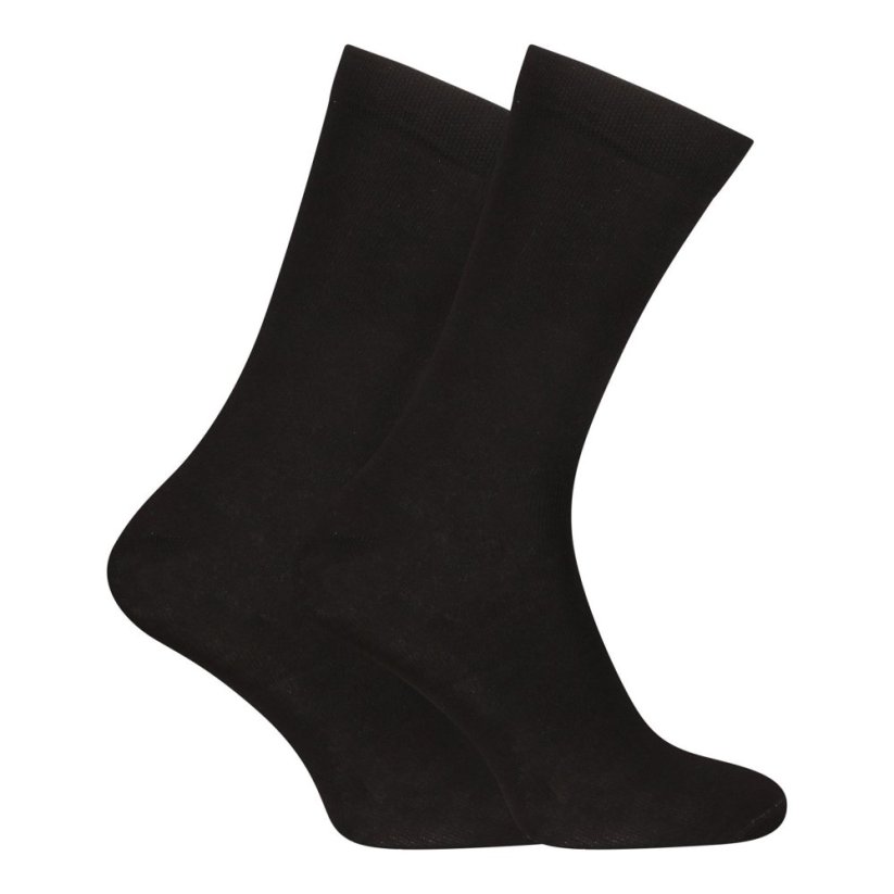 10PACK ponožky Nedeto vysoké bambusové černé (10PBV01) - Velikost: XL