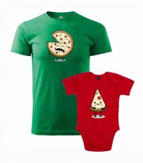 Rodinný set - Pánske tričko a Body - Pizza
