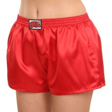 Dámské trenky Styx klasická guma saténové červené (L663)