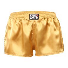 Dámské trenky Styx klasická guma saténové zlaté (L685)
