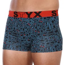 Pánské boxerky Styx art sportovní guma nadrozměr doodle (R1256)