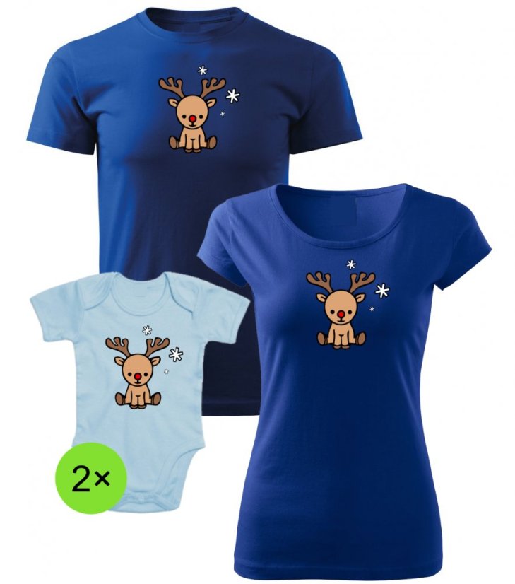 Vánoční rodinný set - 2x Body - Sobi