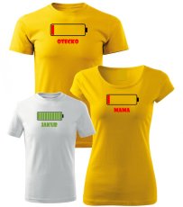 Rodinný set - 3x Tričko - Baterky