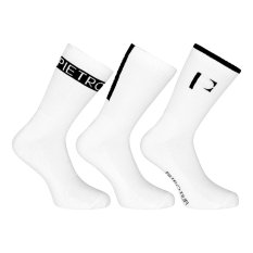 3PACK ponožky Pietro Filipi sportovní vysoké bílé (3POB4)