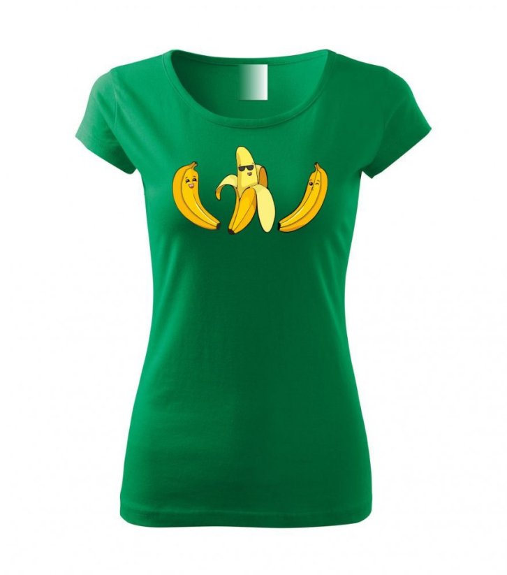 Dámské tričko - Banán - Barva: Středně zelená