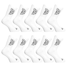 10PACK ponožky Styx vysoké bílé (10HV1061)