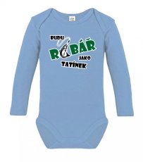 Dětské body s dlouhým rukávem - Budu rybář jako tatínek