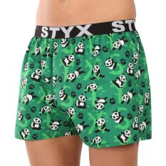 Pánské trenky Styx art sportovní guma pandy (B1852)
