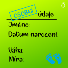 Polštářek - Osobní údaje - chlapeček