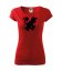 Dámské tričko - MOUSE - Srdíčka - Barva: Červená