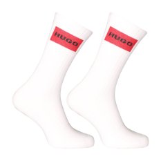 2PACK ponožky HUGO vysoké bílé (50510640 100)