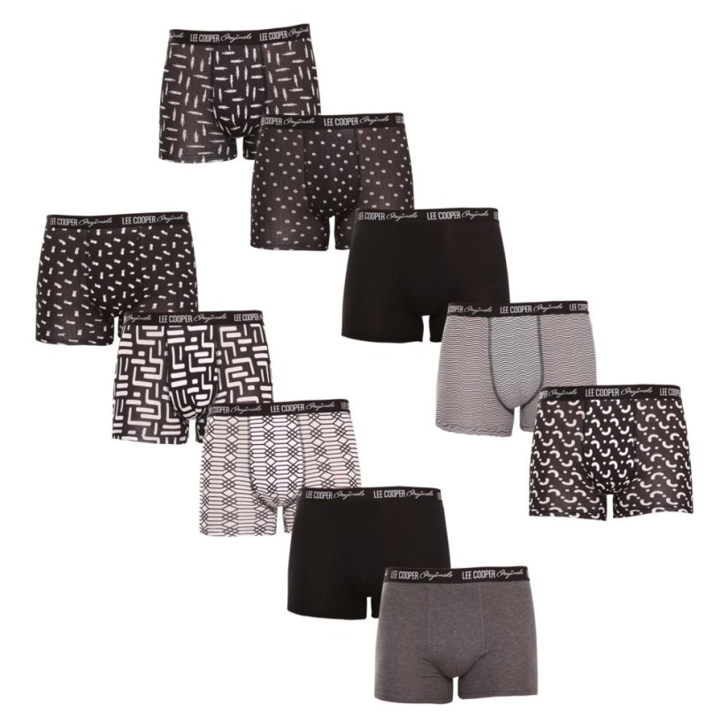 10PACK pánské boxerky Lee Cooper vícebarevné (LCUBOX10P0102-1440169) - Velikost: L