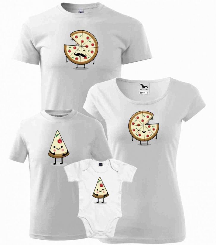 Rodinný set - Trička a Body - Pizza