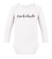 Dětské body s dlouhým rukávem - #POHODINDA