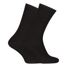 10PACK ponožky Nedeto vysoké bambusové černé (10PBV01)
