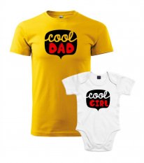 Rodinný set - Pánské tričko a Body - Cool rodina - Holčička