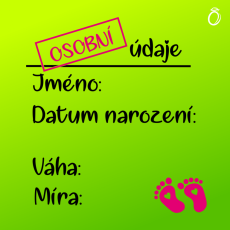 Polštářek - Osobní údaje - holčička