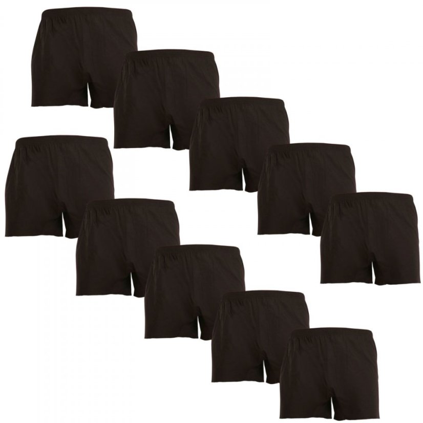 10PACK pánské trenky Nedeto černé (10NDTT001) 3XL - Velikost: XXL